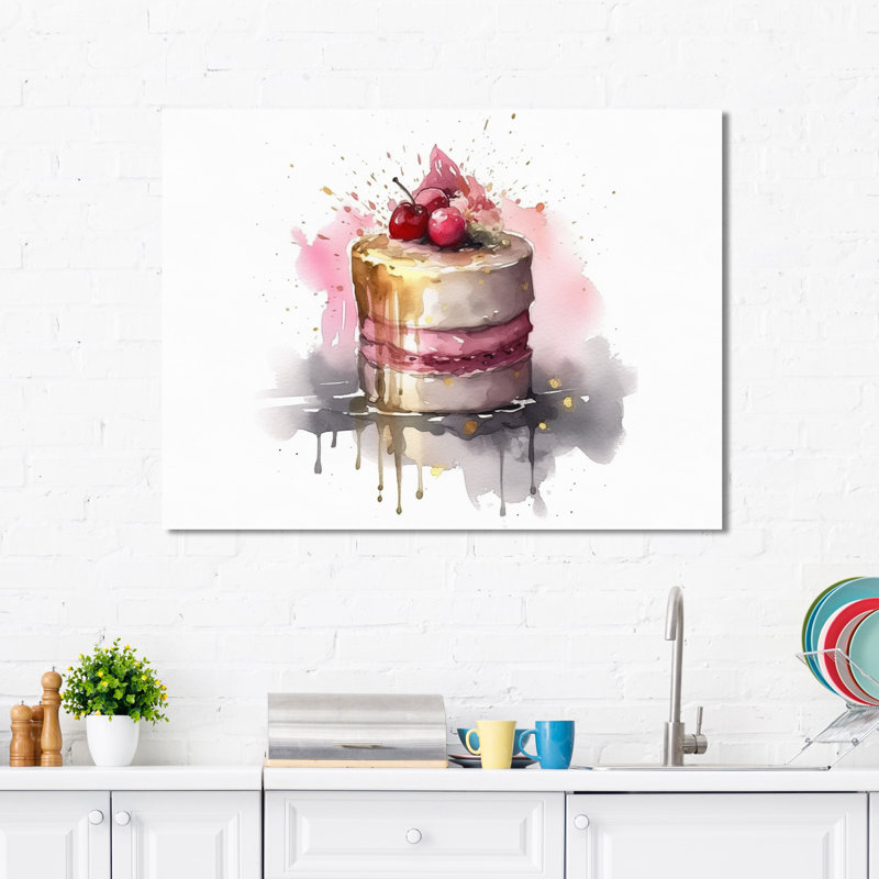 Tentation d'un gâteau délicieux II sur toile, H 12 po x l 20 po x P 1 po