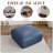 Hustle Square Top-Grain Genuine Italian Leather Ottoman-135778028-109241968