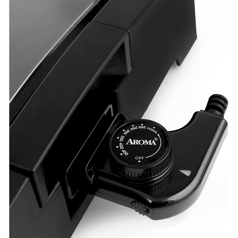 Compact Black and Silver Electric Indoor Grill with Glass Lid