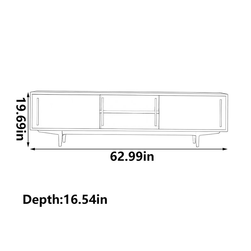 Modern simple classic practical TV cabinet, 62.99"