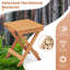 Table d'appoint pliante compacte de 14 pouces avec plateau à lattes