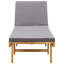 Chaise longue de patio avec coussin Chaise longue d'extérieur en bois d'acacia massif-184627770-160463041