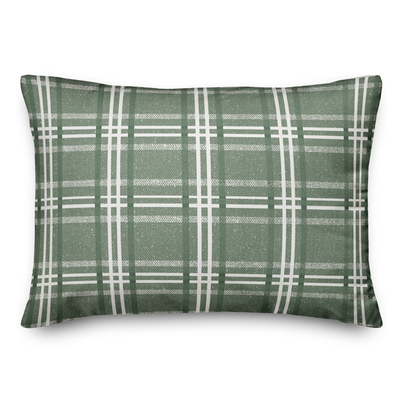 Abstract Outdoor Throw Pillow, Green