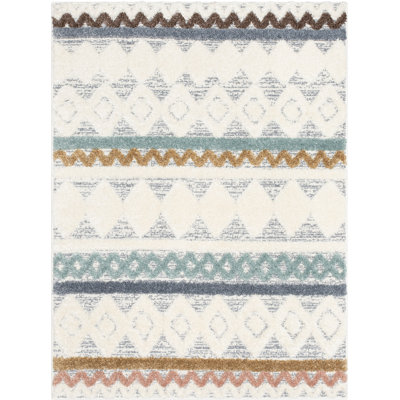 Delia Geometric Synthetic Area Rug