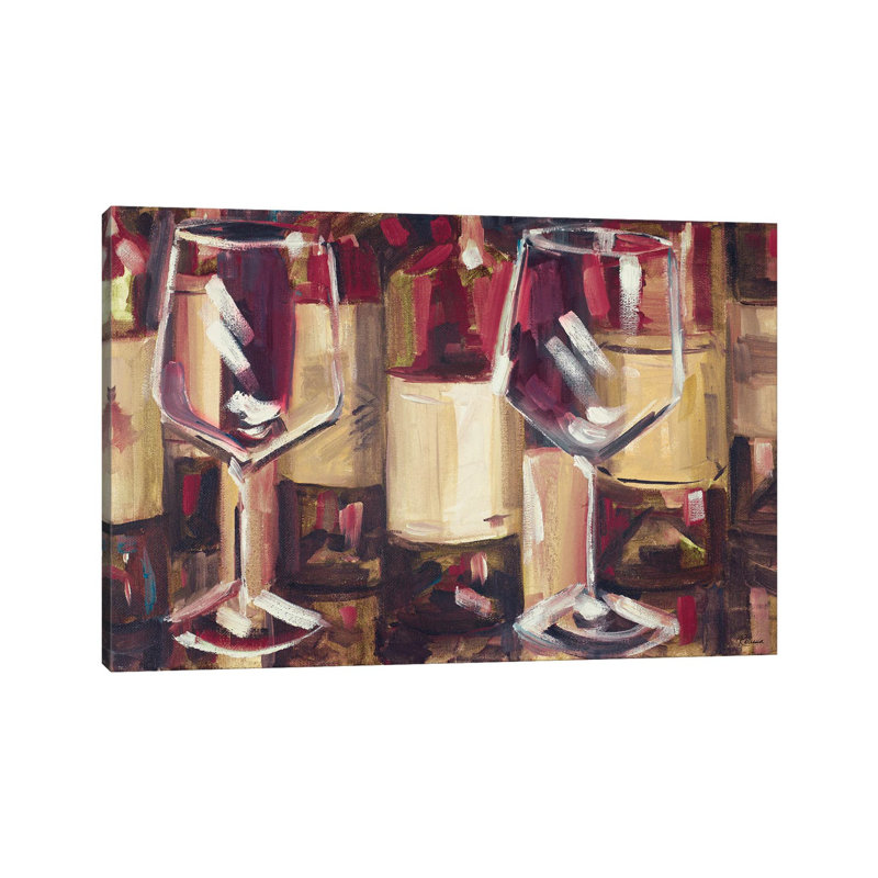 Red Wine With Dinner by Heather A. French-Roussia - Wrapped Canvas Gallery-Wrapped Canvas Giclée, 20.32 cm H x 30.48 cm W