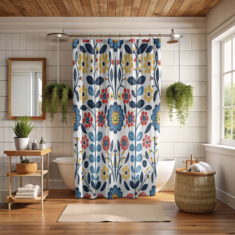 Spring Craft - Rideau de douche Premium, H 74 po x l 71 po