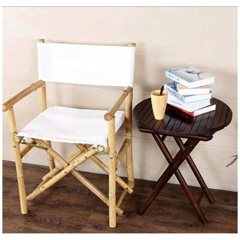 Folding Director Chair, White