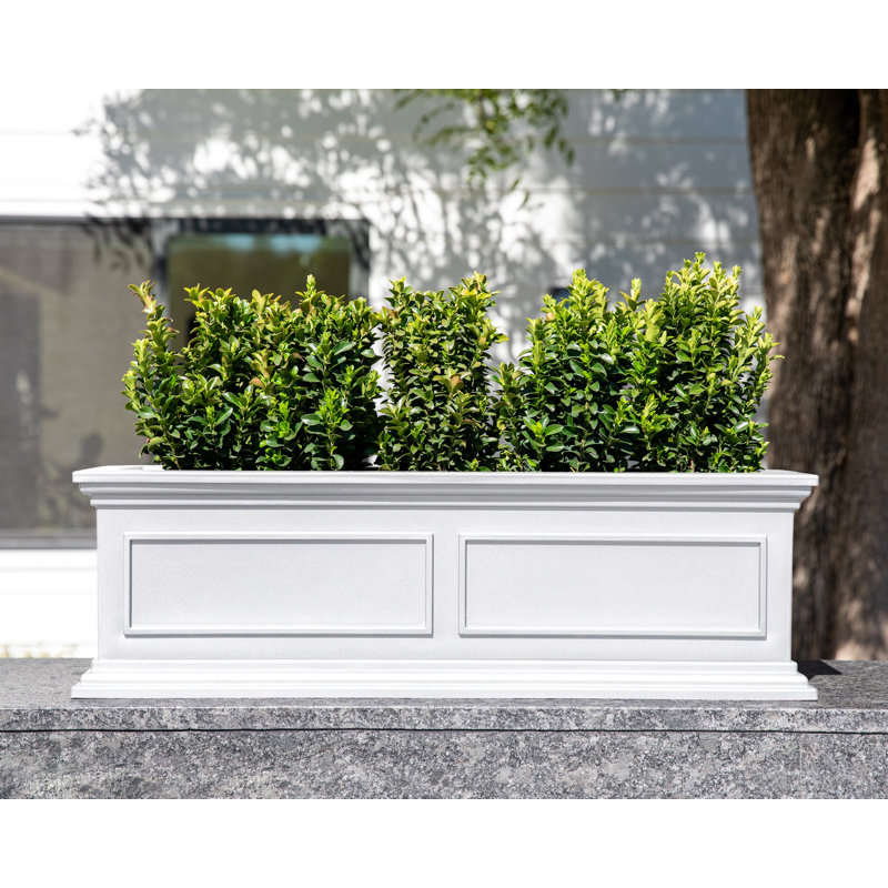 Abram Window Box Planter, White, 2