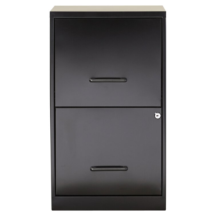 Wrought Studio Worton 2-Drawer Vertical Filing Cabinet, Black