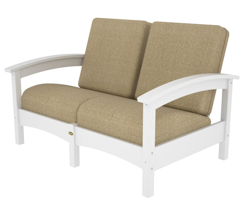 Rockport Club Loveseat, Classic White / Sesame