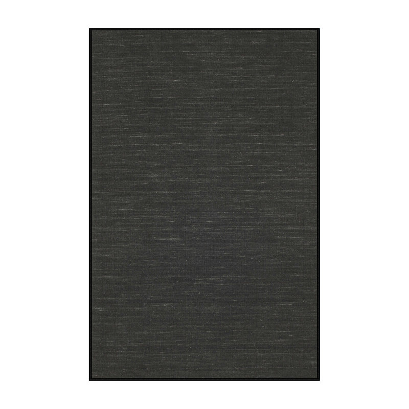 Tapis de zone noire contemporaine, Rectangle 7 pi 0 po x 9 pi 0 po