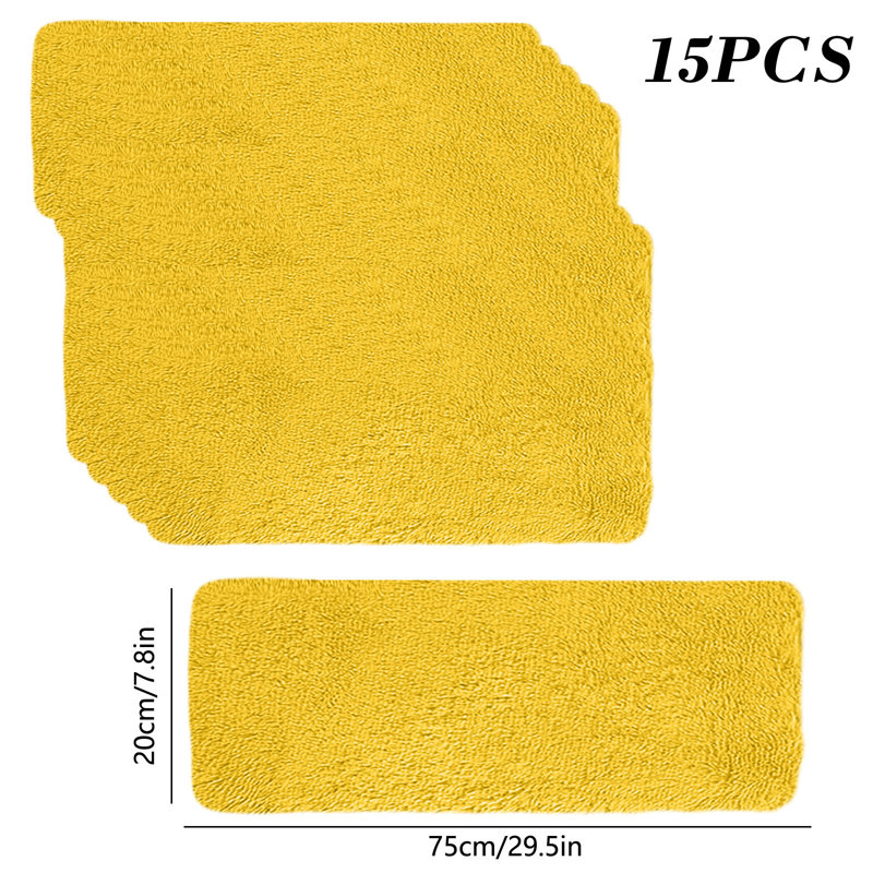 15 pièces de tapis d'escalier antidérapants pour marches en bois, Yellow