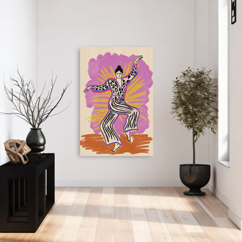Impression sur toile «Expressive Fashion Dance», impression audacieuse et colorée, H 48 po x l 32 po