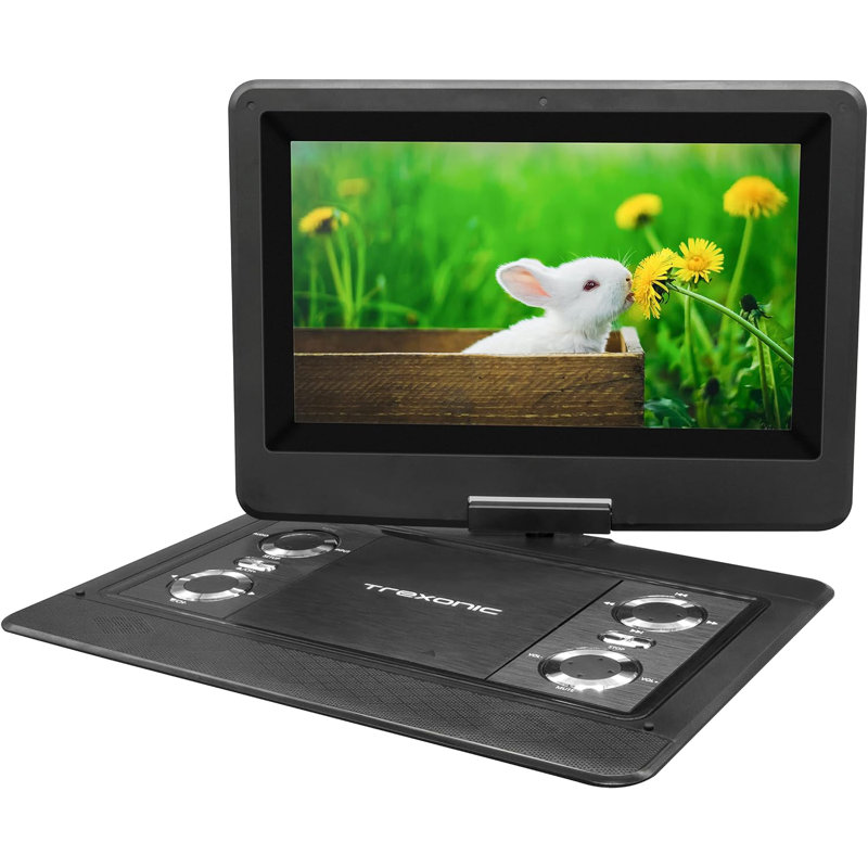 Trexonic Portable TV+DVD Player with Color TFT LED Screen and USB HD AV Inputs