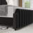 Queen Size Velvet Bed Frame, 50.2" Tall Headboard & Footboard, Upholstered Platform Queen Bed Frame with Nailhead Trim, No Box Spring Needed, Noise Free, Solid Wooden Slats, Black-1918092130