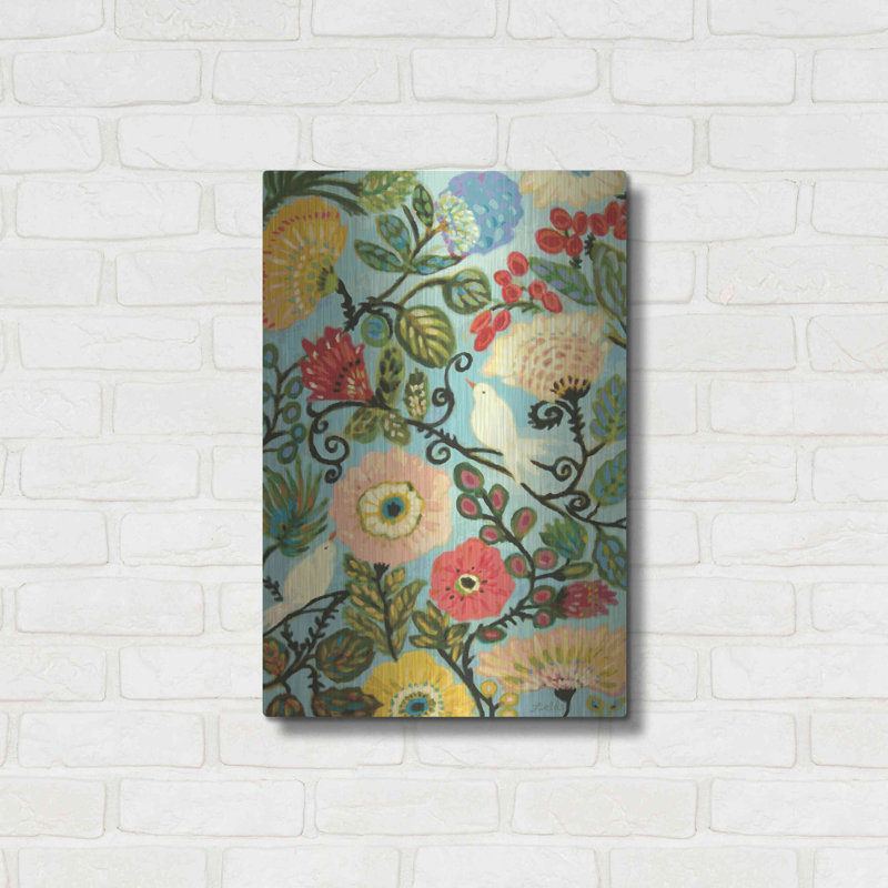 «Sweet Cottage Garden» par Karen Fields - impression sans cadre sur métal, H 24 po x l 16 po x P 0,13 po