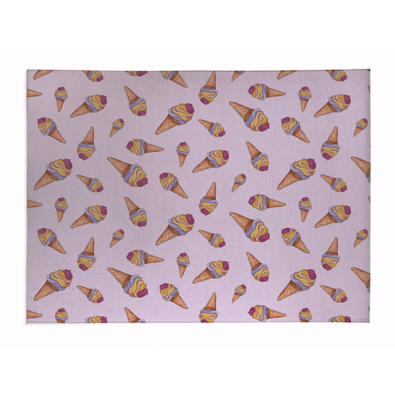 Tapis d'extérieur Summer Ice Cream, Rectangulaire 8 pi x 10 pi