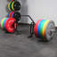 Plaques de poids de pare-chocs en caoutchouc de 2 pouces avec code de couleur, 10 à 55 lb simple / paire / ensemble d'options, plaques à haltères silencieuses absorbant les chocs pour la musculation à domicile et l'entraînement en force