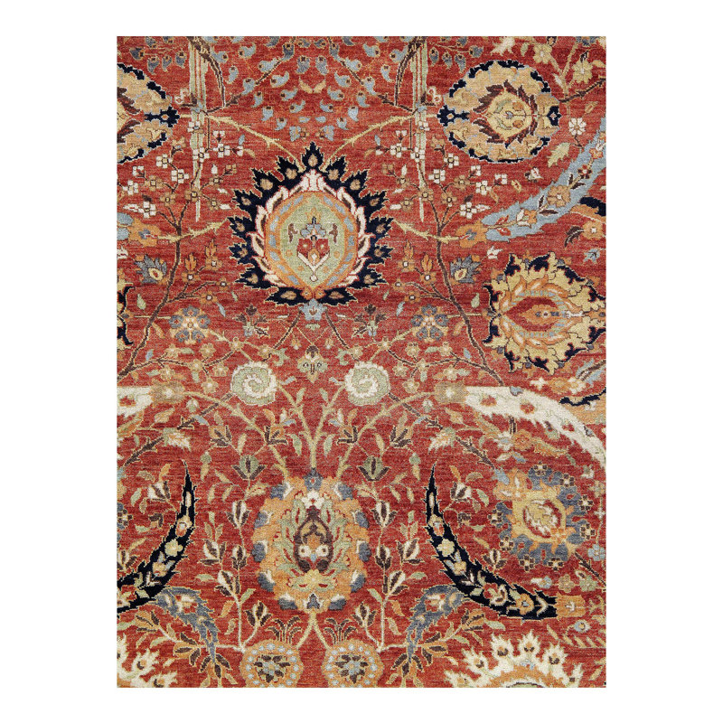 Tabriz Wool Floral Indoor Rug
