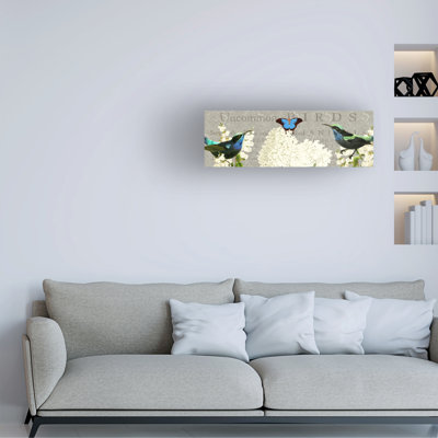 Art mural sur toile tendue - "Fascination - Panneau horizontal" par Gail Fraser pour décoration de salon, de chambre à coucher ou de bureau - 8 x 24