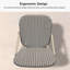 Ensemble de 2 tabourets de bar français en rotin de patio hauteur aluminium avec motif blanc et dossier en osier-1125479063