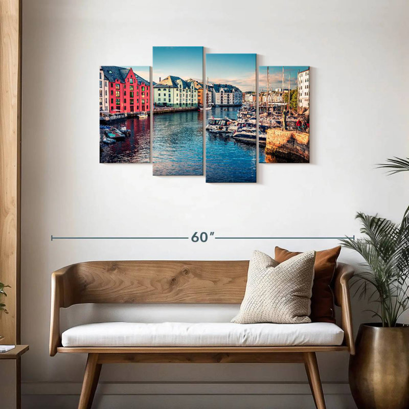 Gillard Alesund, bord de mer, H 27 po x l 43 po