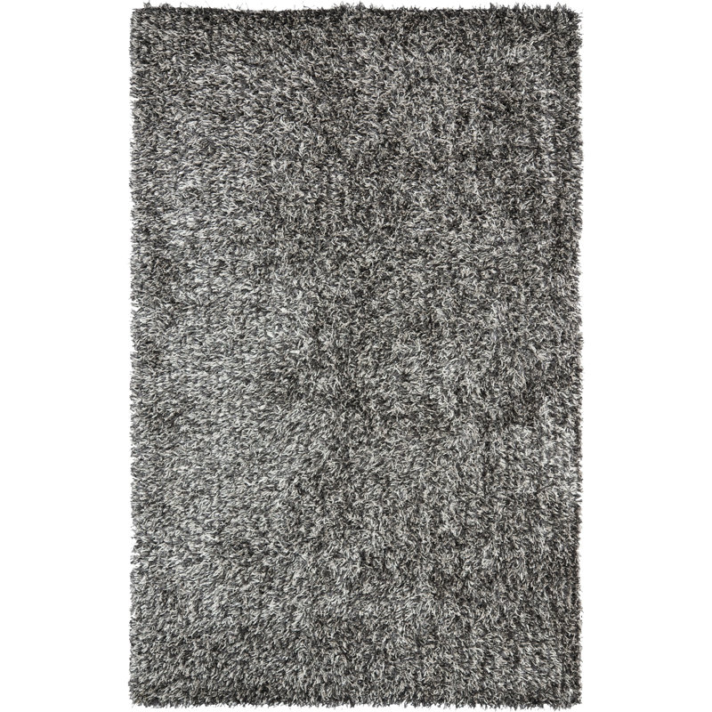 Cimah Shag Hand Tufted Performance Solid Color Rug, Rectangle 5' x 8'