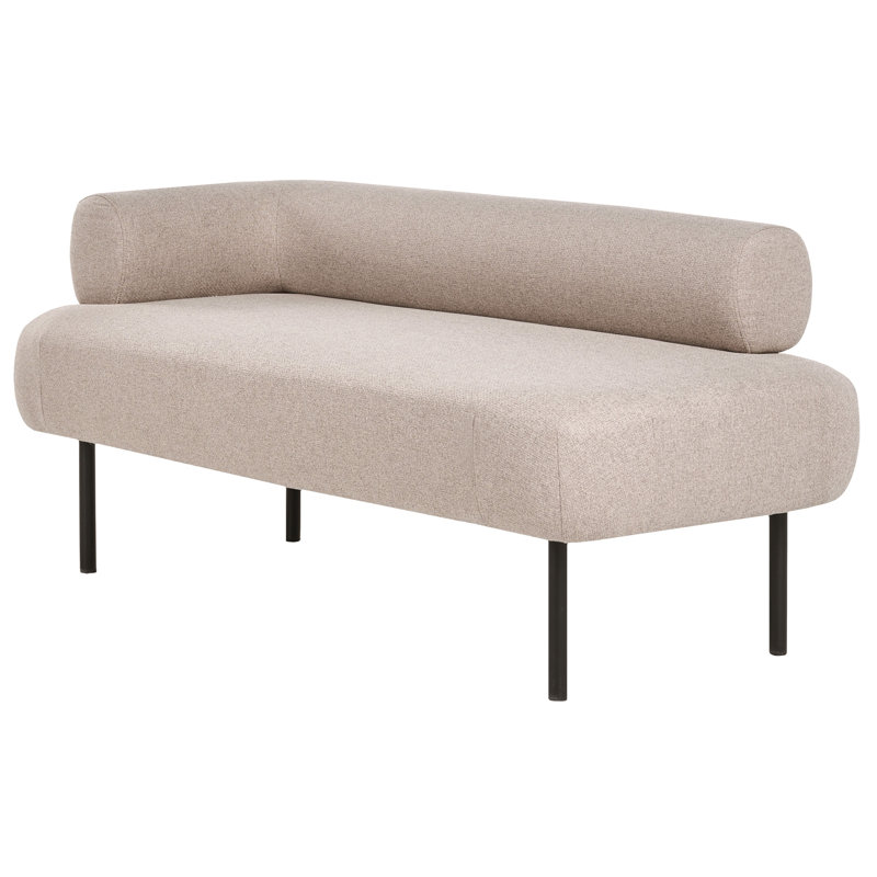 Deletha Upholstered Chaise Lounge, Left Hand Facing, Fabric, Brown
