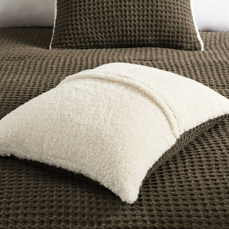 Édredon en chenille tricoté gaufré double - rembourrage confortable et confortable 100% doux