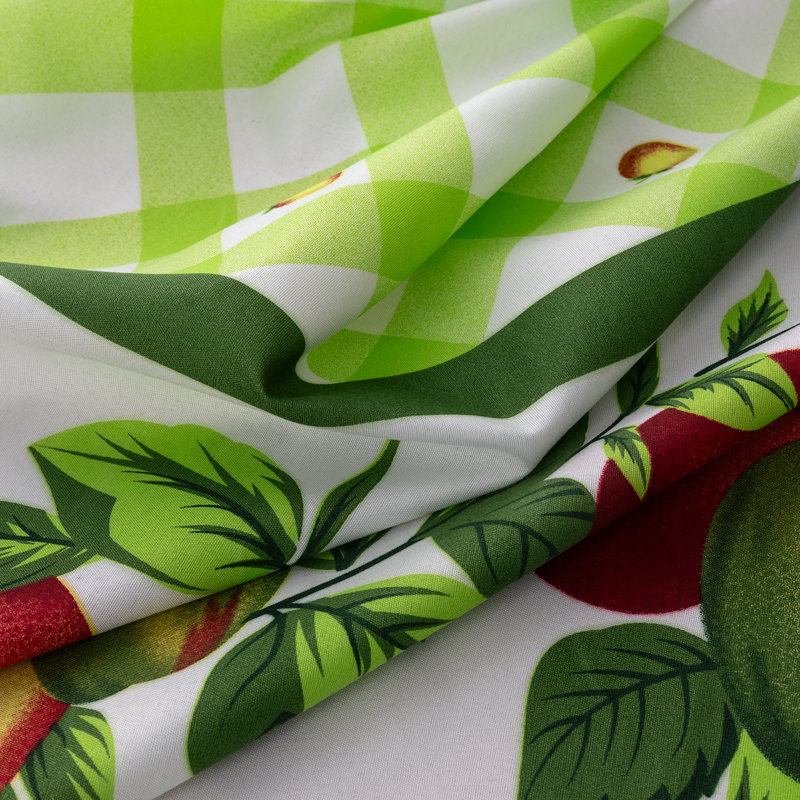 Apple Ruffle Kitchen Curtain Tier Set
