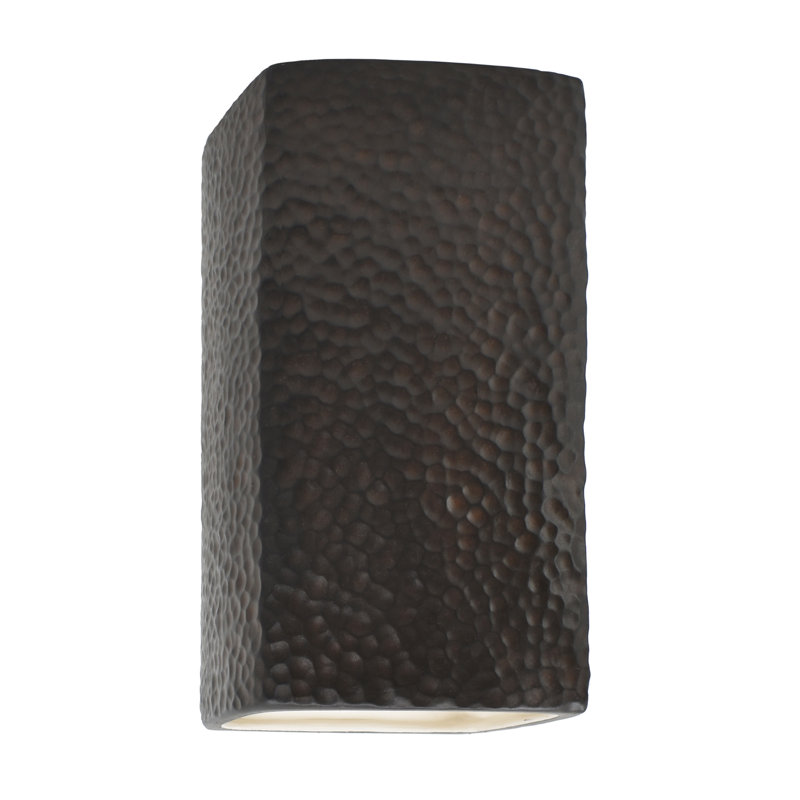 Bersani Flush Mounted Sconce, 9.5" H x 5.25" W x 4.5" D, No, Celadon Green Crackle