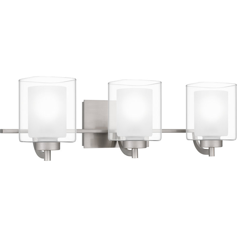 3 - Light Dimmable Vanity Light, Brushed Nickel