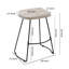 Tabouret de bar sans dossier fabriqué à la main Tiva, siège de selle en bois de manguier-88117282-88117281