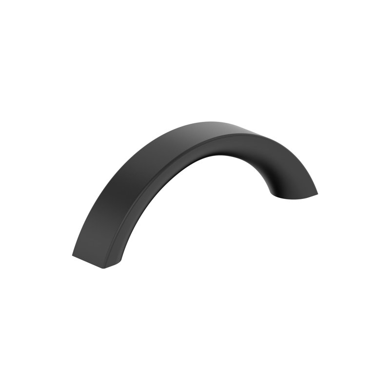 Poignée d'armoire parabole 3 pouces (76 mm) centre à centre noir mat - paquet de 10, 3", Noir mat