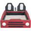 Lit plateforme simple pour voiture de course rouge avec roues, assurant une fabrication durable en forme de voiture et une nuit confortable-1249870633