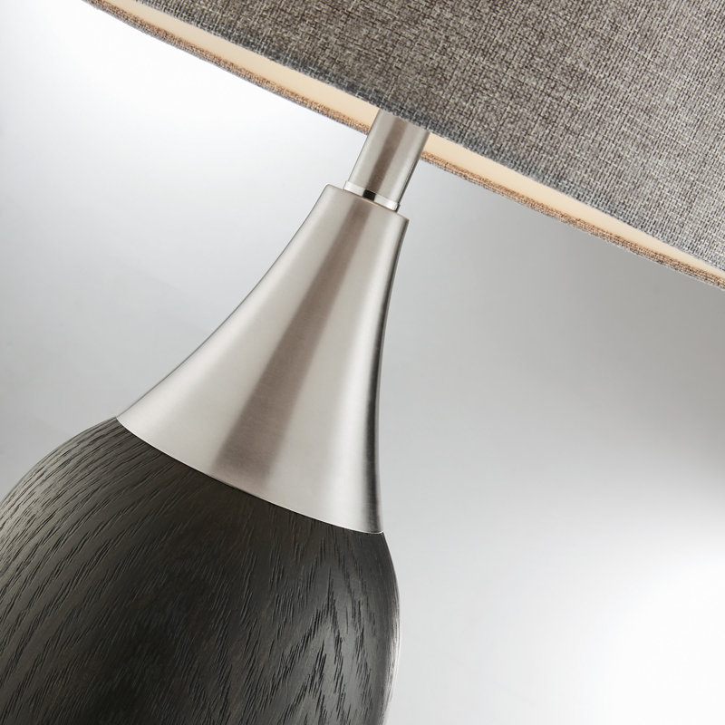 Lampe de table 28 po noyer foncé