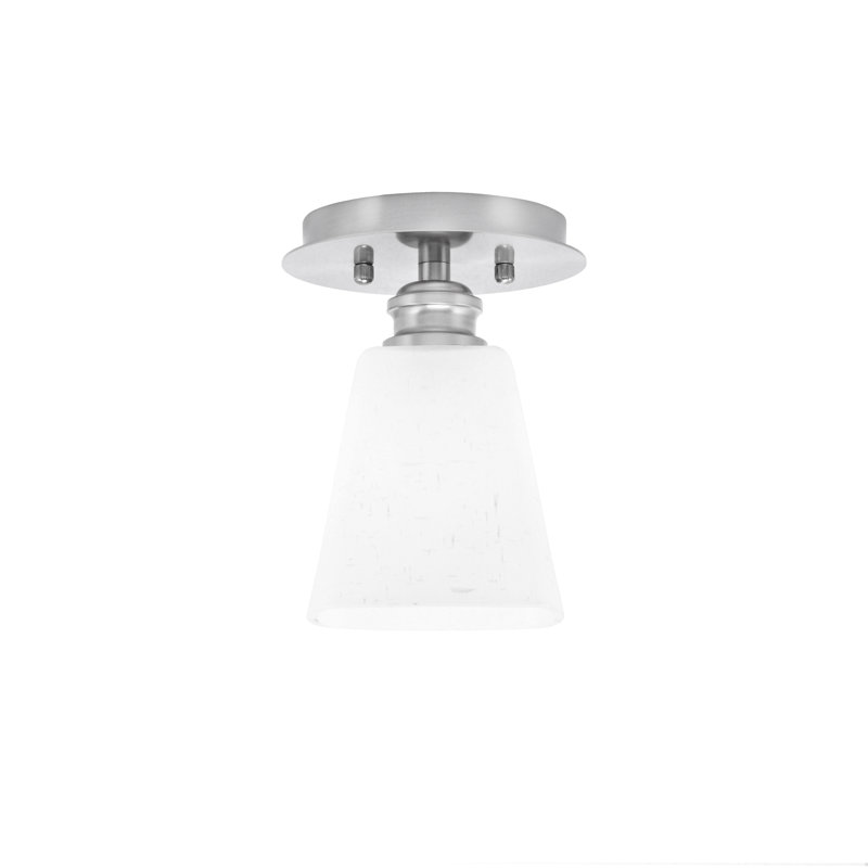 Verre semi-encastré carré 1 lumière Edge 4,5 "Edge, Nickel brossé