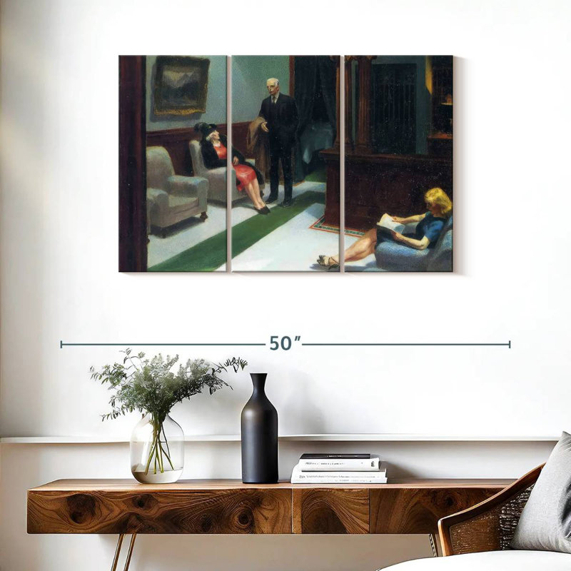 Hall de l'hôtel Leisha, H 24 po x l 38 po
