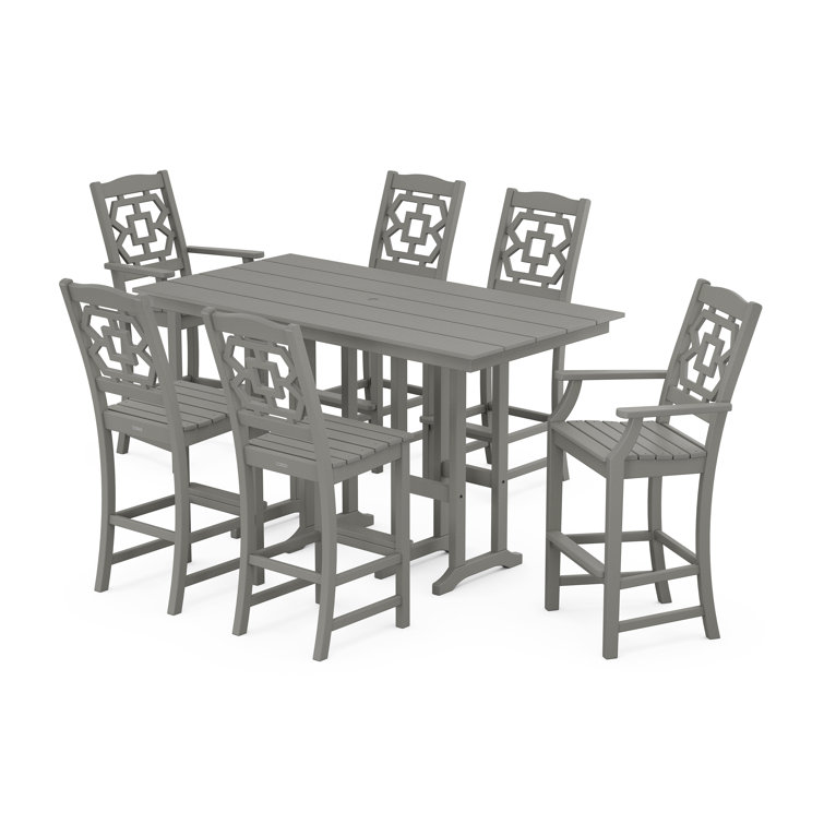 Slate Gray Martha Stewart 6 - Person Rectangle Outdoor Dining Set