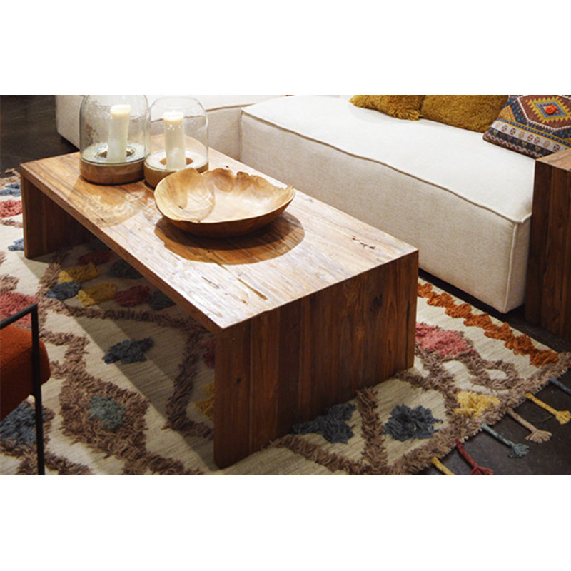 Chilton 60" Rectangular Reclaimed Teak Waterfall Coffee Table