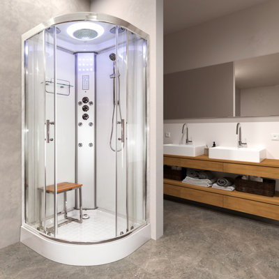 Vidalux SS1000 Shower Cabin Enclosure  - White Glass