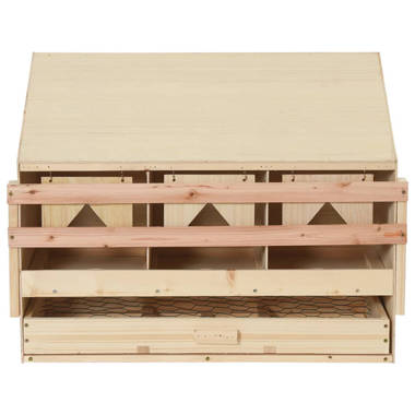 Homestead Essentials 3 Compartment Roll Out Nesting Box for Up to 15 Hens   Heavy Duty Nest Box for Chicken and Poultry with Lid Cover to Protect Eggs  (with Perch) 