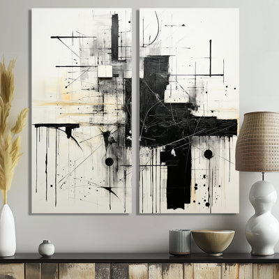 Horizon fantastique gris et noir - art mural moderne