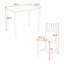 Ensemble de table de salle à manger moderne 3 pièces avec un design compact, une structure en acier et des chaises pour petits espaces-1230998652