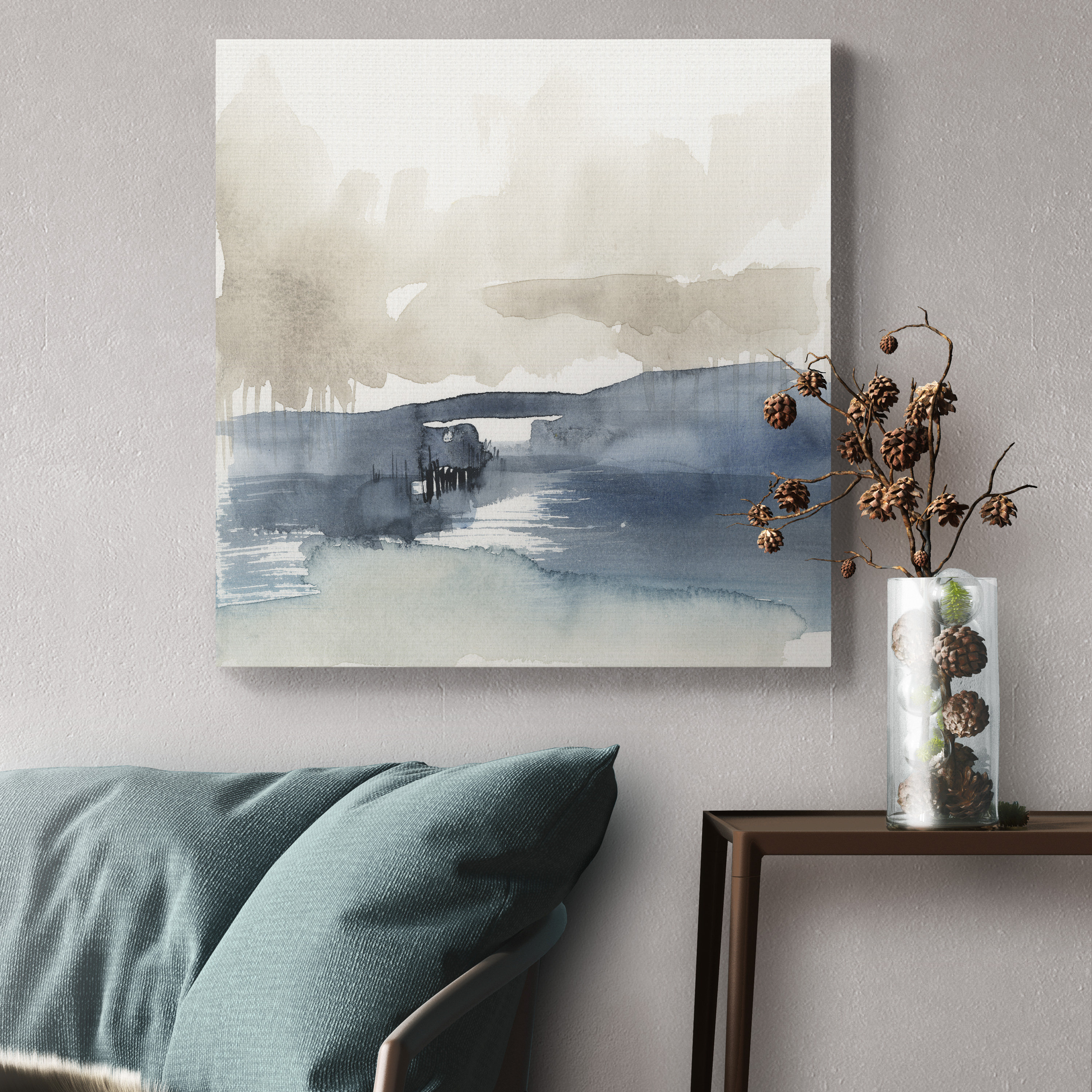 Wrought Studio™ 'fog On The Horizon Iv' - Wrapped Canvas Print 