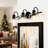 Modern Contemporary 3-Light Black Bell Bathroom Vanity Light Dimmable