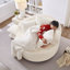 Fauteuil pivotant à 360 °, chaise longue moderne en velours côtelé pour le salon-129420540