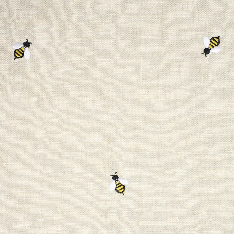 Honey Bee Embroidery Fabric, Neutral/ Brown/ Yellow