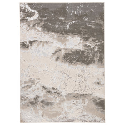 SAMPLE-Maslynn Abstract Gray Area Rug - 1'6"x1'6"