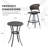3 Pieces Outdoor Bar Set With Swivel Bar Stools-102156095